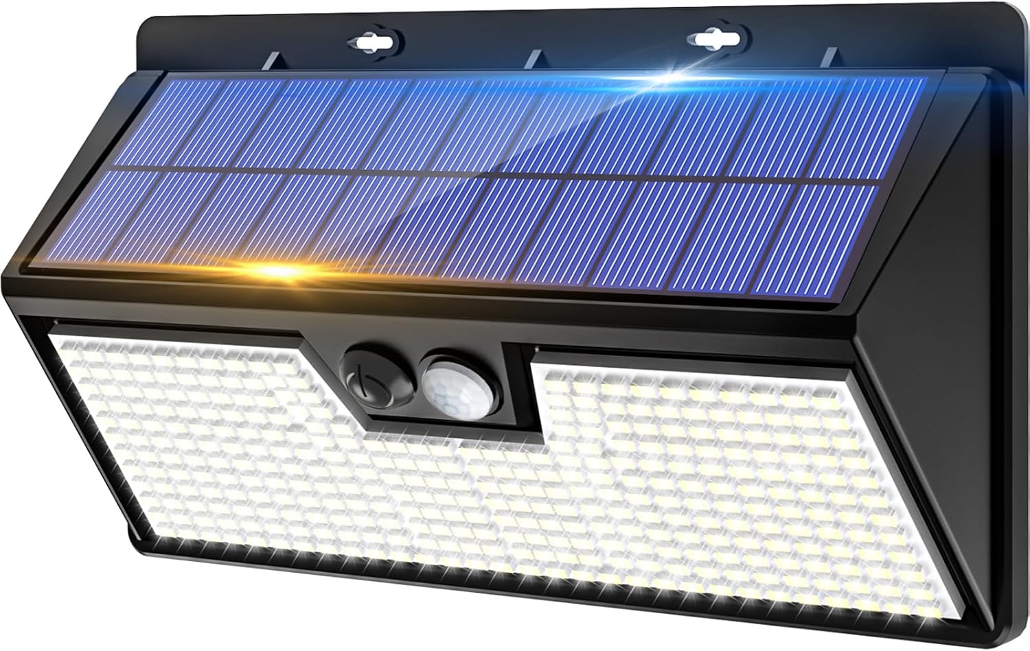 Solar Security Lights Outdoor Motion Sensor, 318LED Super Bright Led Solar Powered Light with 3 Lighting Modes, IP65 Waterproof Wireless Pir Wall Lights for Outside Garden Fence Yard Path