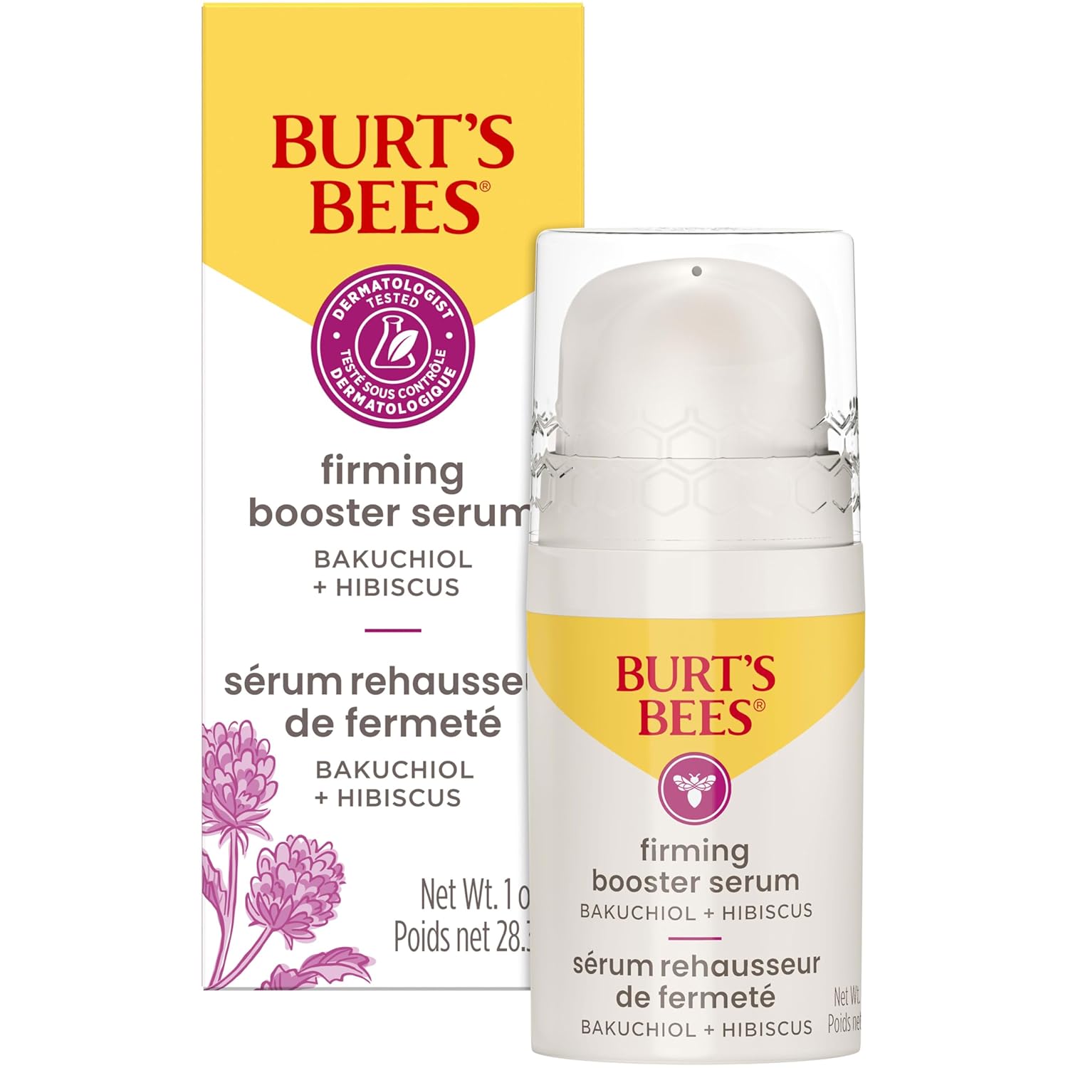 Burt's Bees Stocking Stuffers, Firming Collagen Face Serum, Natural Origin Retinol Alternative Improves Skin Texture & Supports Anti-Aging, with Bakuchiol, Lightweight - Firming Booster (1 oz)