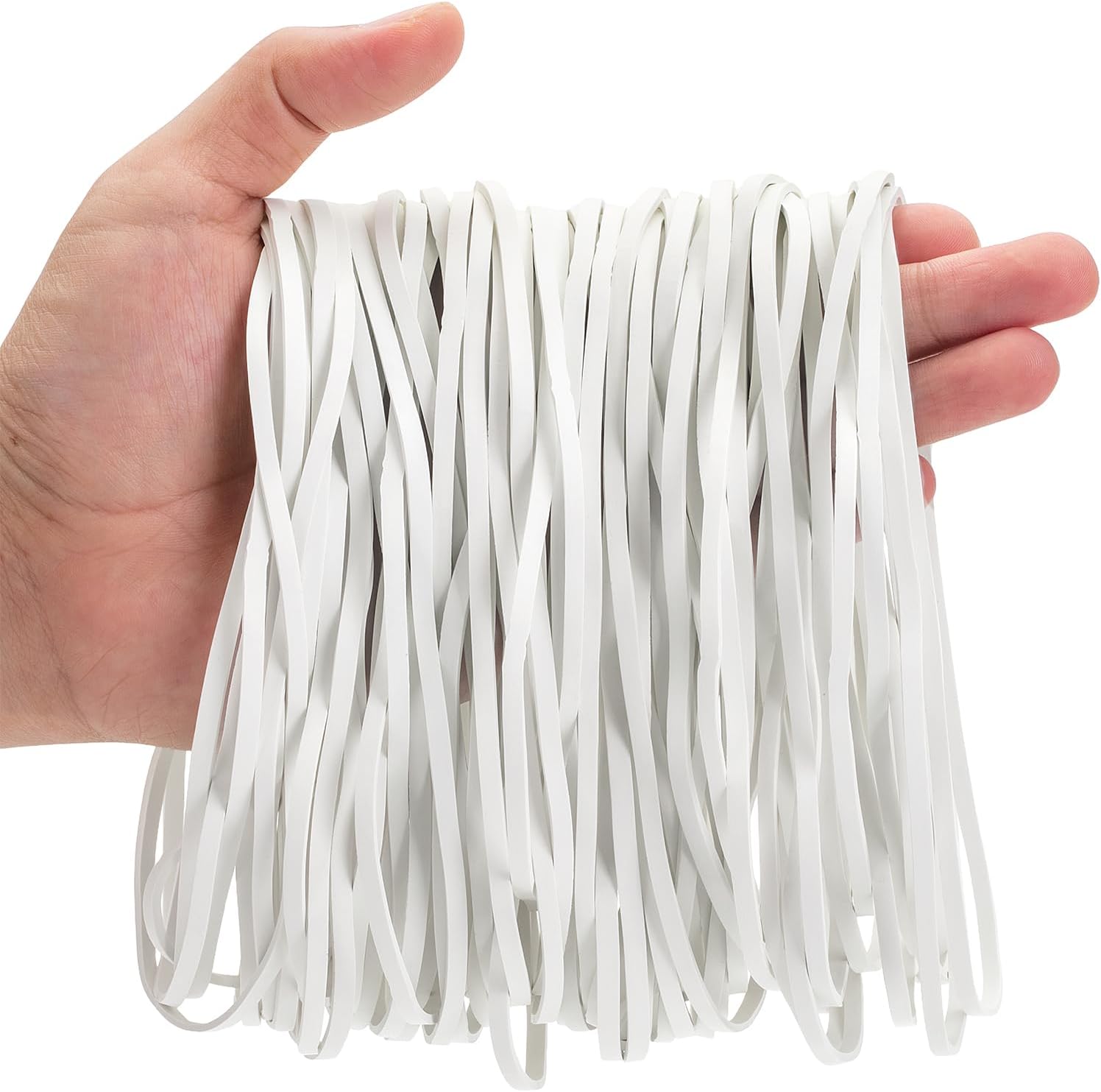 Mr. Pen- Extra Large White Rubber Bands, 100 Pack, 7 Inch, Office Supplies