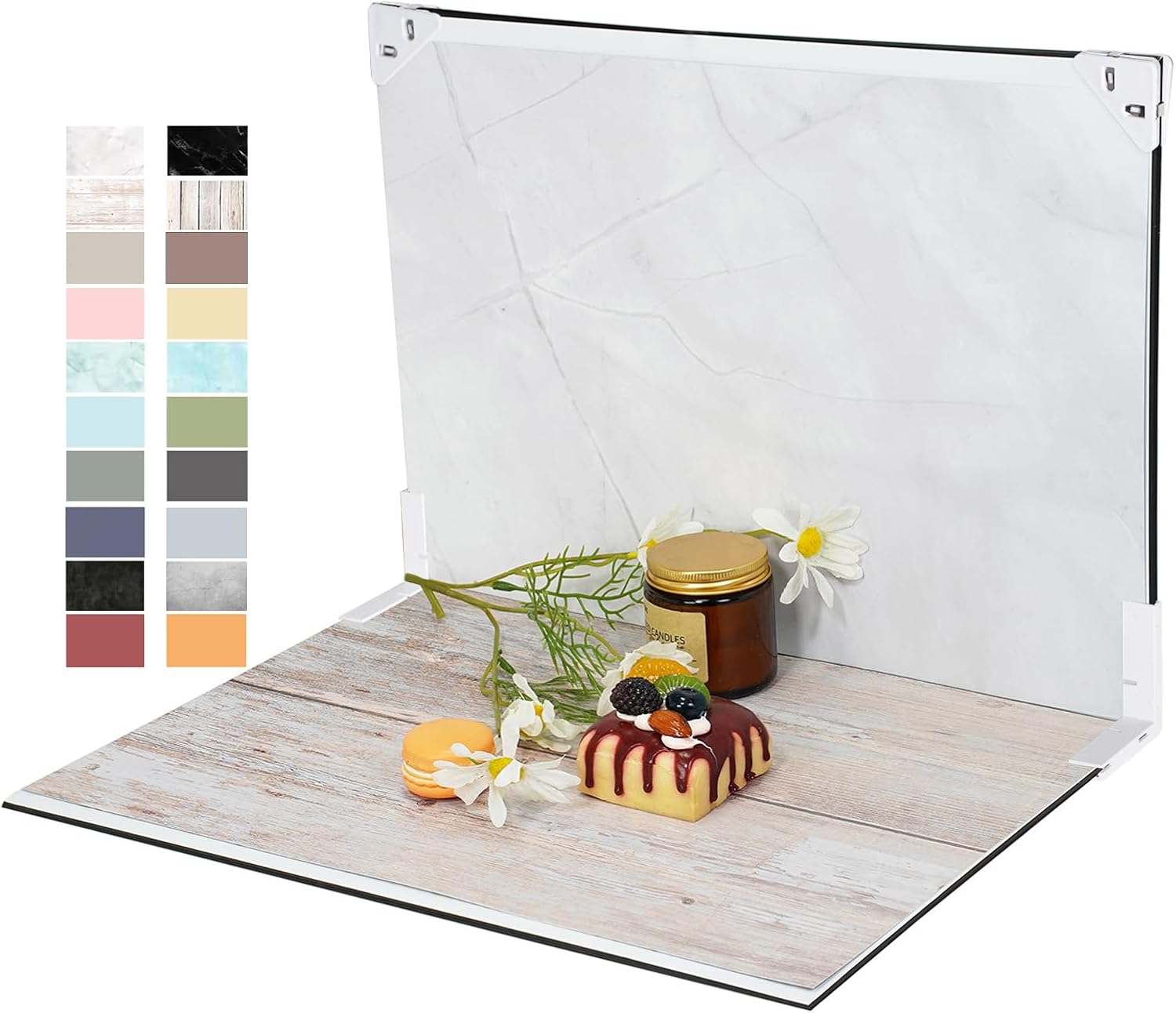 Yoocheese Product Photography Backdrops 16x11.5": Textured Paper for Product Photo, Food Photography, Jewelry Photoshoot - Small Background Set for E-commerce Seller, Content Creator.（10pcs/20color）