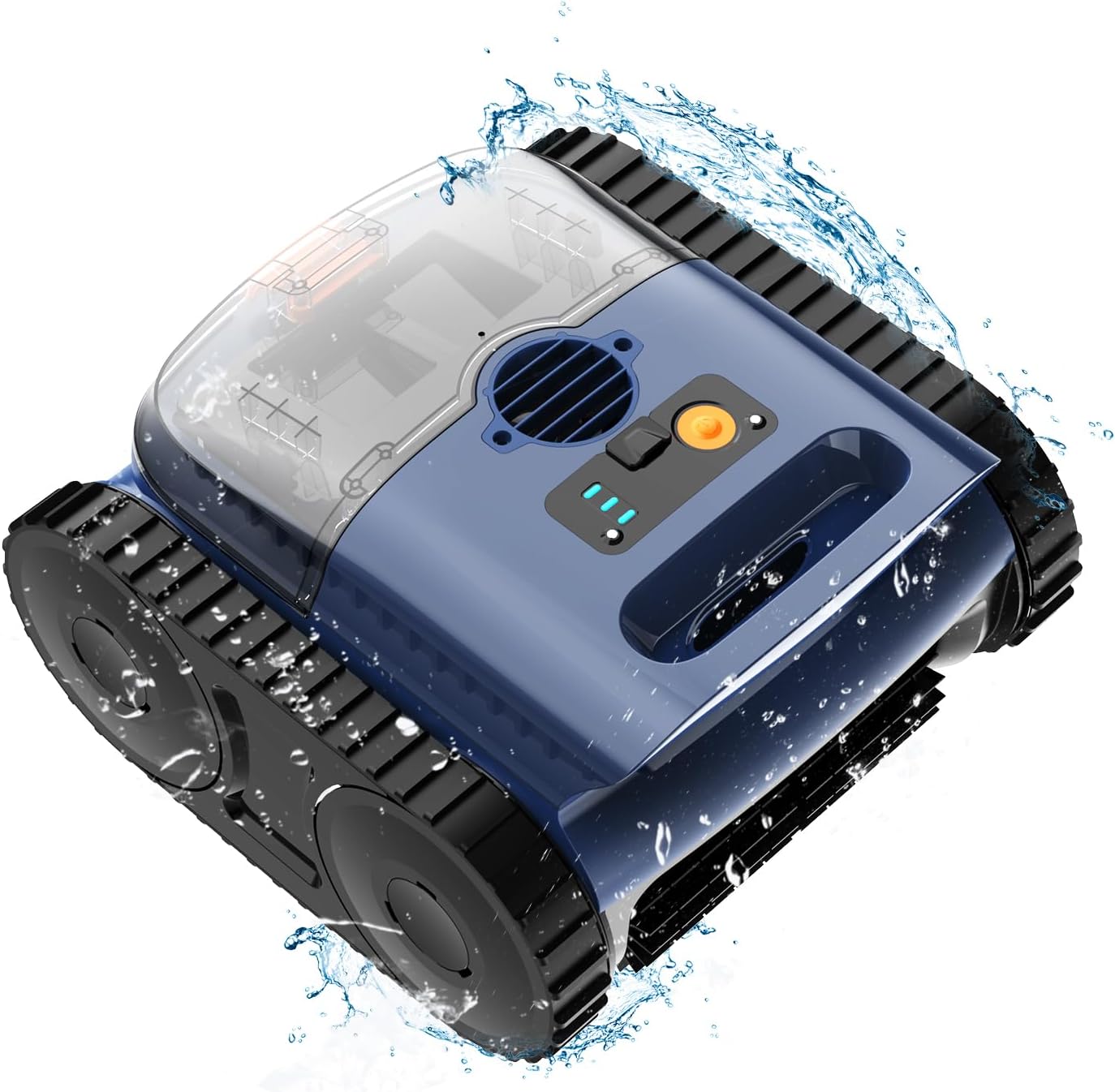 Cordless Robotic Cleaner, Cordless Pool Vacuum for Inground Pools up to 2150 Sq.ft, Wall and Waterline Cleaning Vacuum, Self-Parking Lasts 180 Mins