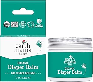 Earth Mama Organic Diaper Balm 2-Ounce | Diaper Cream for Baby | EWG Verified, Petroleum & Artificial Fragrance-Free with Calendula for Sensitive Skin