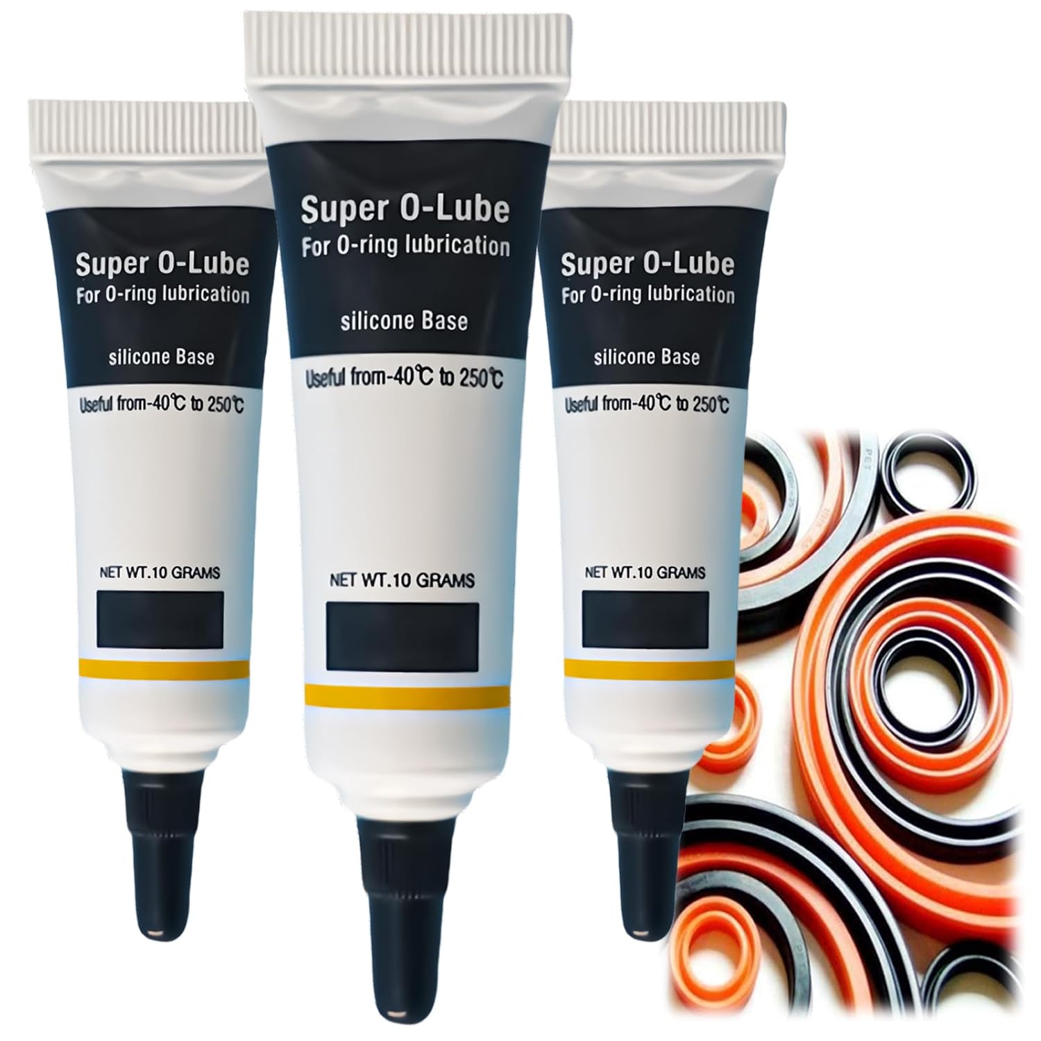 3PCS Silicone Grease for O-Rings, White Silicone Spray, White Lithium Lubricant, Rubber Lubricant Substitute, Plumbers Polydimethylsiloxane Grease, Siloxane