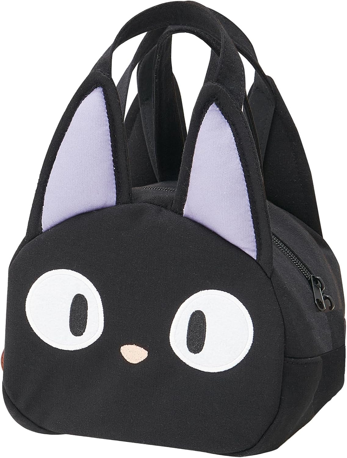 Skater Kiki's Delivery Service Mini Die Cut Black Lunch Bag with Zip Closure - Jiji