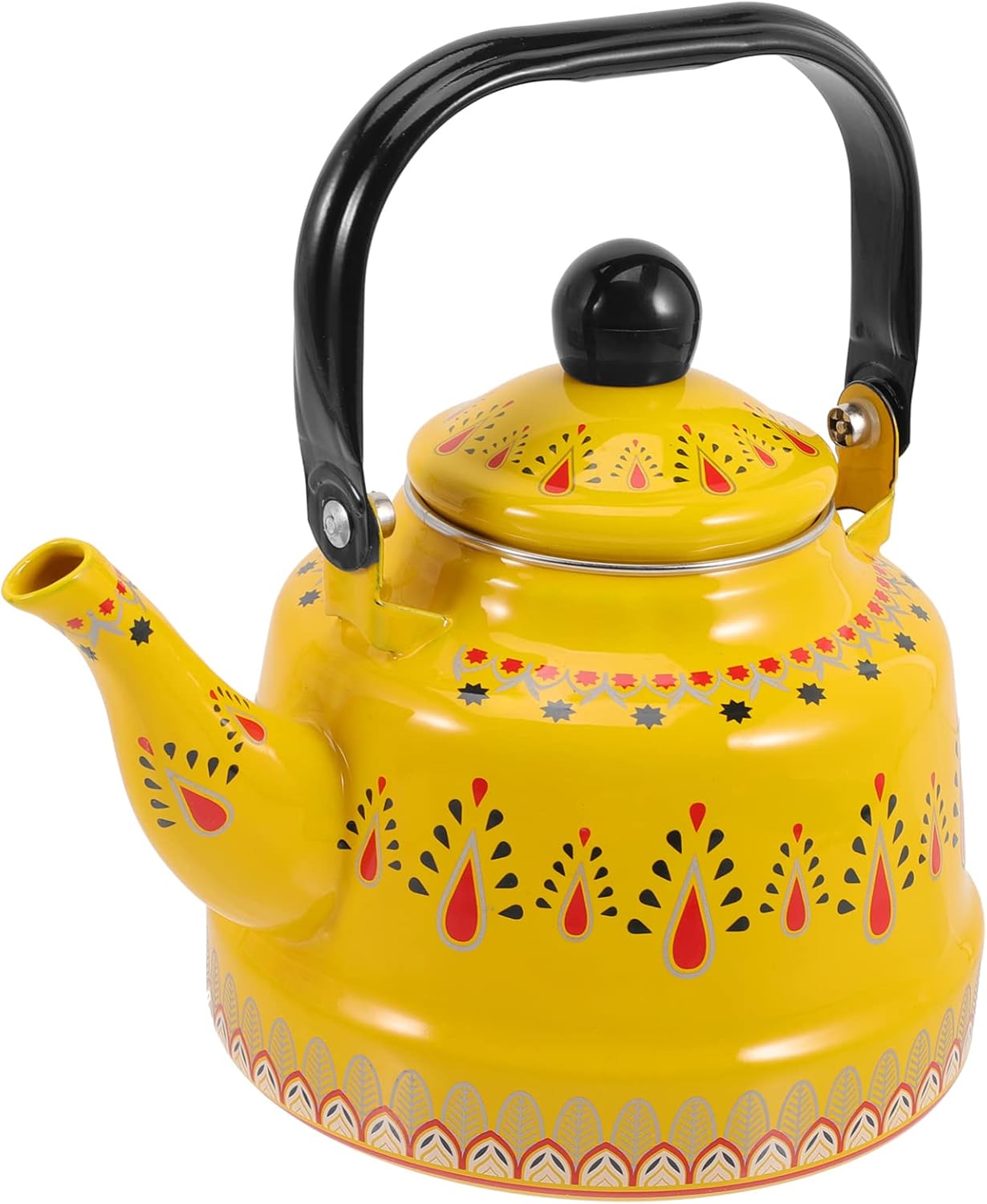ERINGOGO Enamel Tea Kettle 1.7L Teapot with Handle for Home Brewing Tea and Coffee