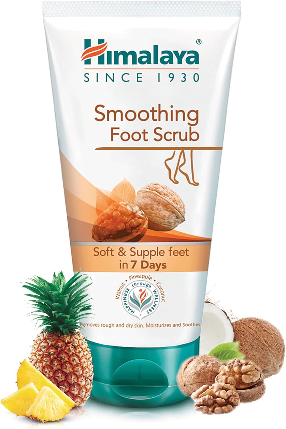 Himalaya Herbals Smoothing Foot Scrub with Walnut, Coconut, Pineapple and Aloe Vera- 150ml