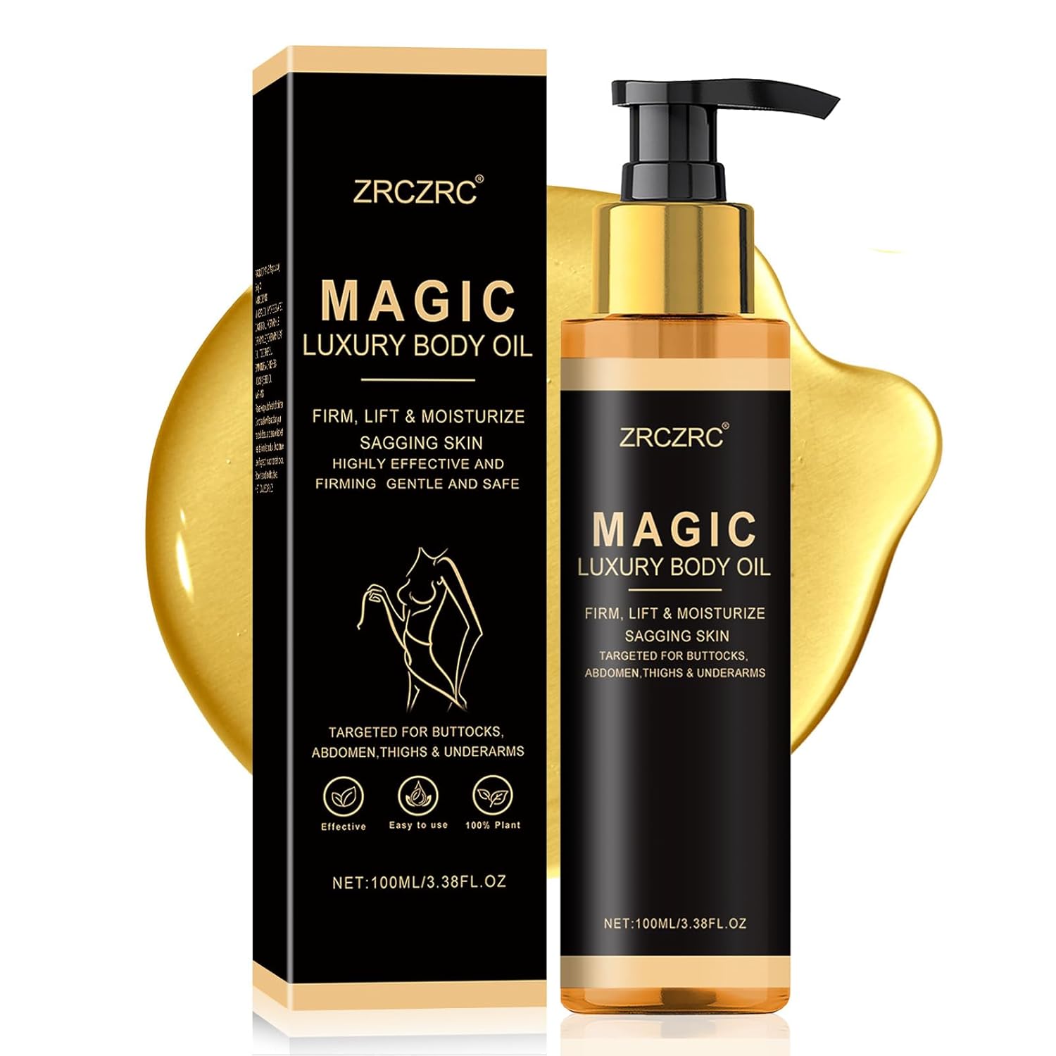 Magic Body Oil Skin Tightening, Magic Body Firming Oil, 100% Natural Botanicals Firming Oil, firming, Moisturizing, Nourishing Dry, SkinNon-greasy, Suitable for All Over The Body