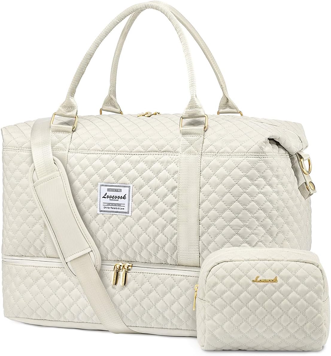 LOVEVOOK Travel Duffle Bag,Weekender Bags for Women with Shoe Compartment,Carry on Overnight Bag with Toiletry Bag,Gym Duffel Bag with Wet Pocket, Hospital Bags for Labor and Delivery