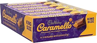CADBURY CARAMELLO Milk Chocolate Caramel King Size, Candy Bars, 2.7 oz (18 Count)