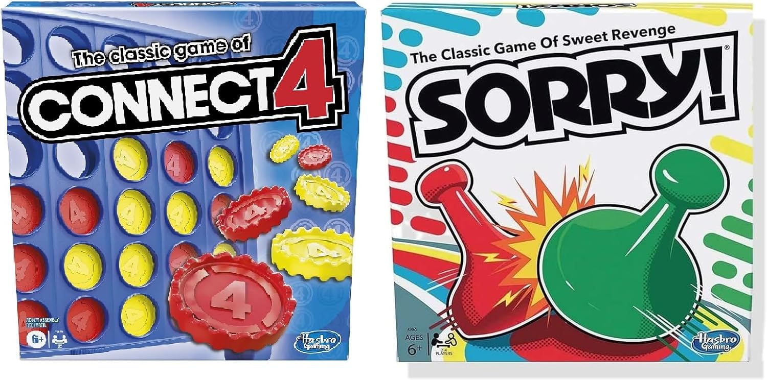 Hasbro Gaming Classic Connect 4 and Sorry! Board Games