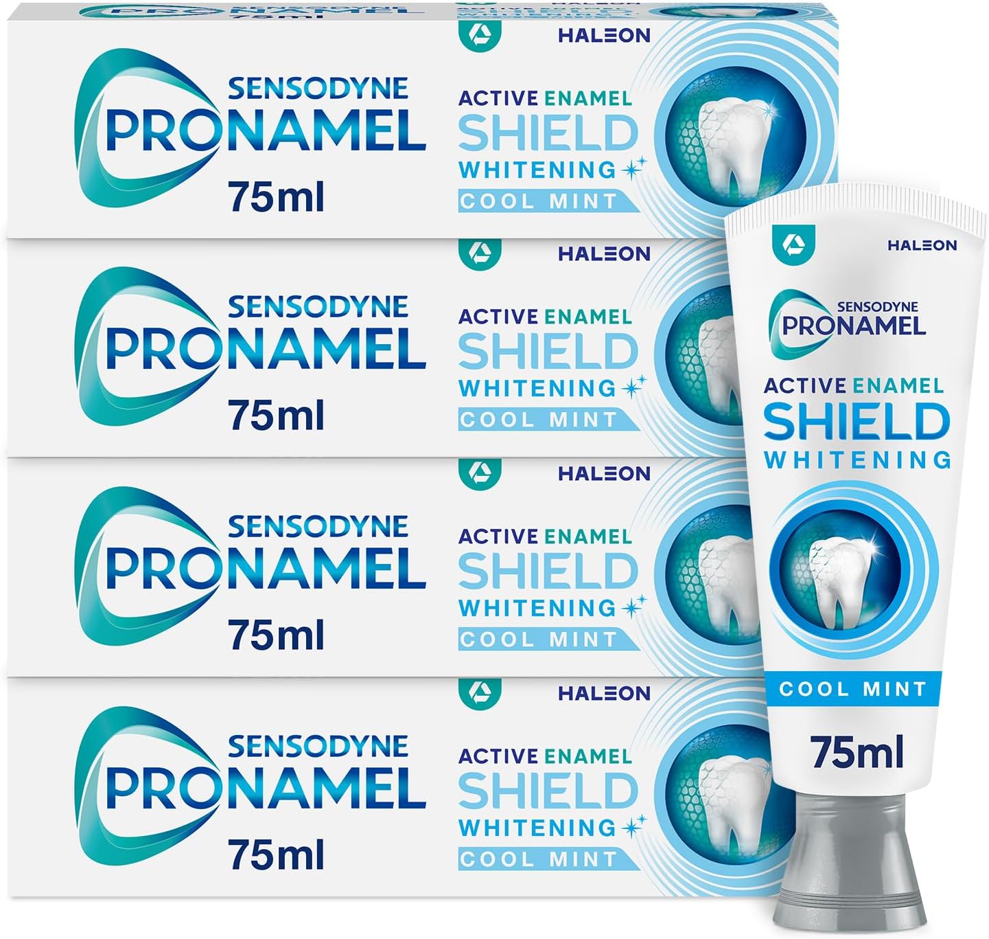 Sensodyne Pronamel Active Enamel Shield Whitening Toothpaste, 4 x 75 ml