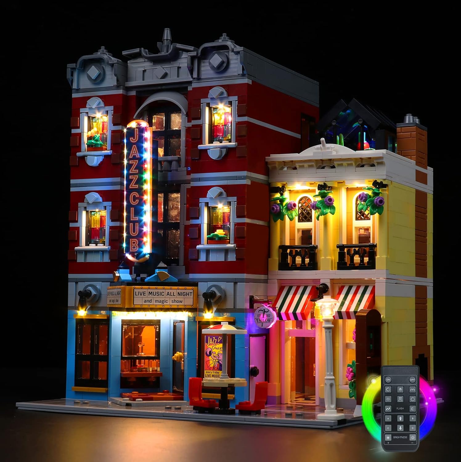 Led Light Set for Lego Jazz Club, Led Light Kit for Lego 10312 Jazz Club - Not Include Models, Just Light Set (Remote Control Version)
