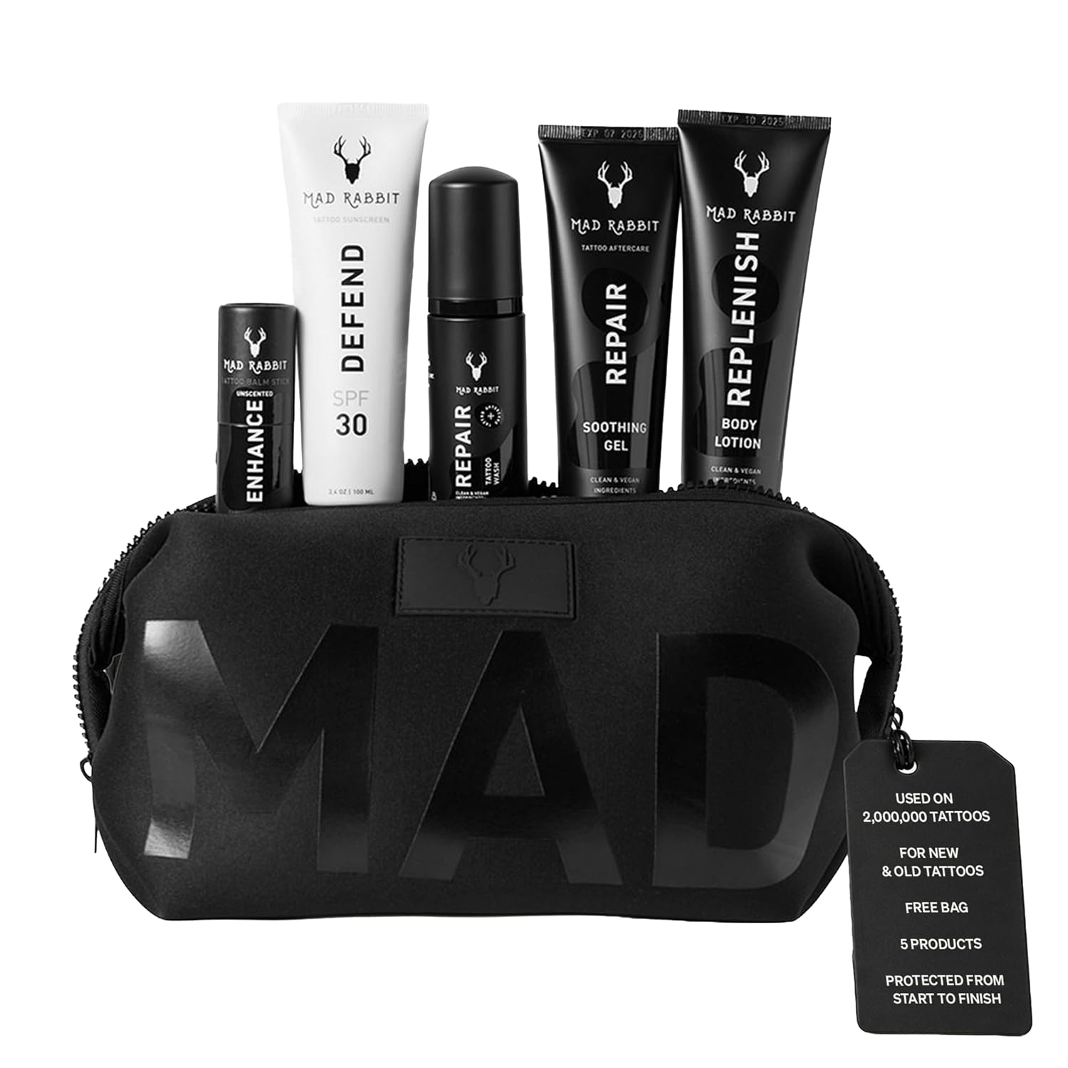 Mad Rabbit Tattoo Lovers' Kit, 5-Piece Tattoo Aftercare Gift Set