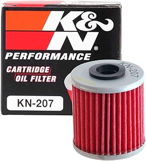 K&N Motorcycle Oil Filter: High Performance, Premium, Designed to be used with Synthetic or Conventional Oils: Fits Select Kawasaki, Suzuki, Beta Vehicles, KN-207