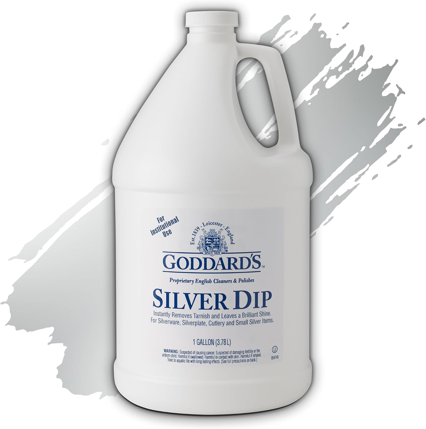 Goddard's Silver Cleaner Dip – Silver Jewelry Cleaner Solution for Hard-to-Reach Silverplate, Cutlery & Small Items – Professional Use Tarnish Remover – Silverware Cleaning Supplies (1 Gal)