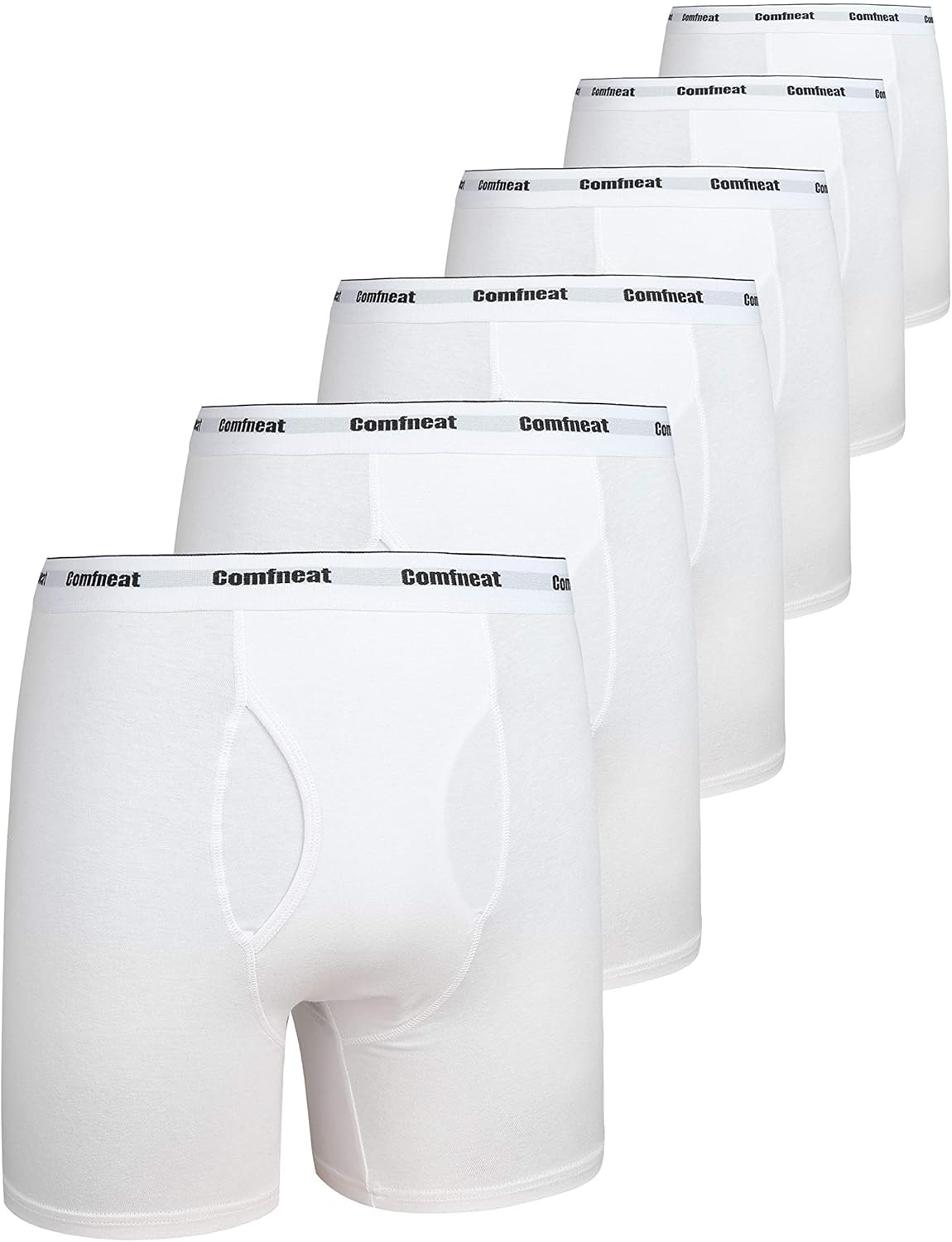 Comfneat Men's Boxer Briefs Cotton Elastane Comfy Underwear Tag Free