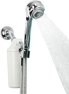 Aquasana Filtered Shower Head - Max Flow Rate w/ Handheld Wand - Reduces Over 90% of Chlorine from Hard Water - Carbon & KDF Filtration Media - Soften Skin & Hair - AQ-4105CHR, Chrome