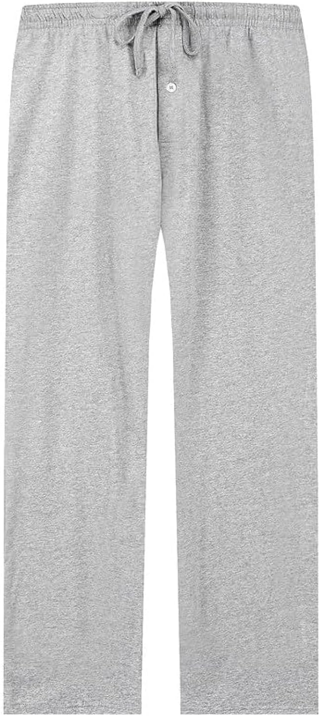 U2SKIIN Mens 100% Cotton Pajama Pants, Lightweight Soft Lounge Pant with Pockets Sleep Pj Bottoms for Men