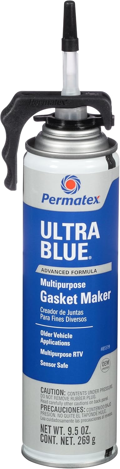 Permatex 85519 Sensor-Safe Ultra Blue RTV Silicone Gasket Maker, 9.5 oz. PowerBead Can