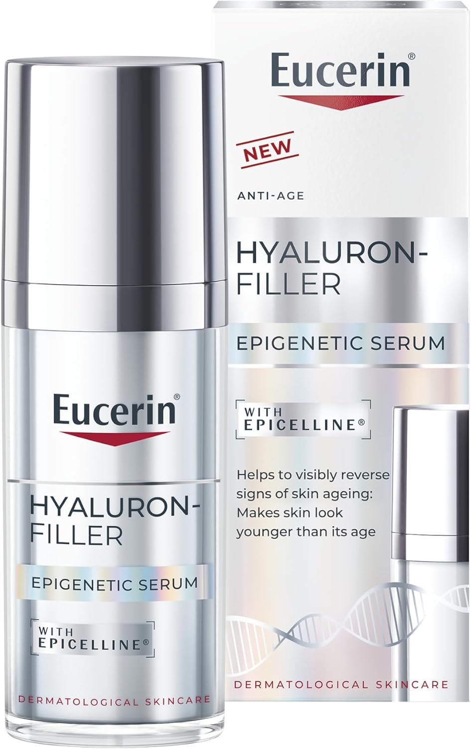 Eucerin Hyaluron-Filler Epigenetic Serum 30ml, Advanced Face Serum to Correct Visible Signs of Ageing, Anti-Wrinkle Skincare with Hyaluronic Acid and Epicelline