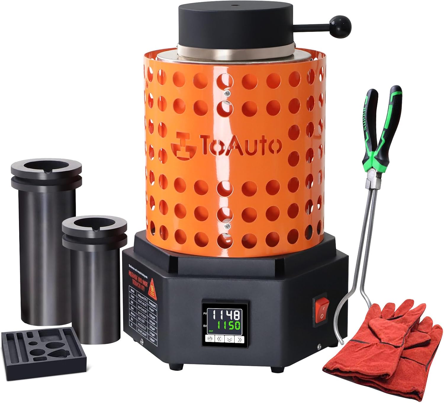 TOAUTO TRF3000 Resistance Gold Melting Furnace 1+3KG 1800W 2102°F