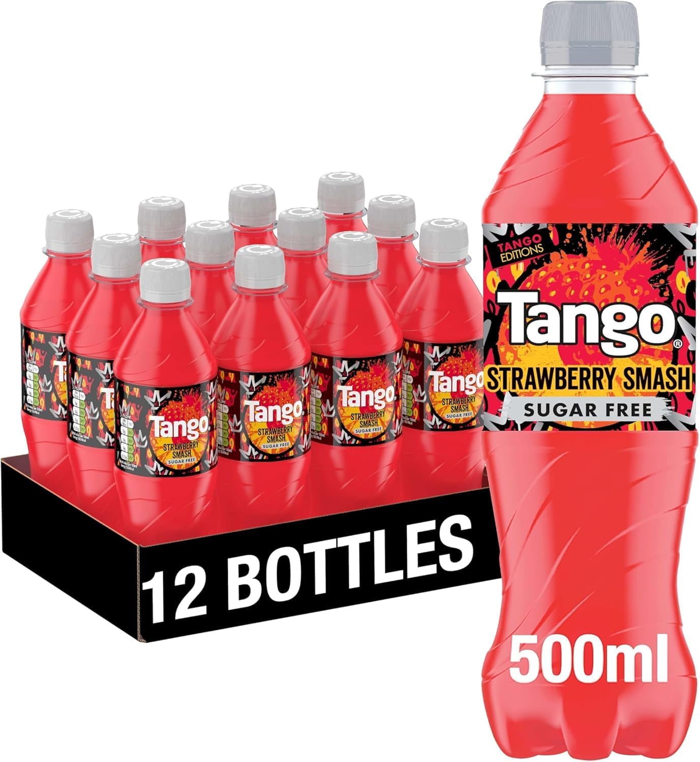 Tango Sugar Free Strawberry Smash, 500ml, Pack of 12