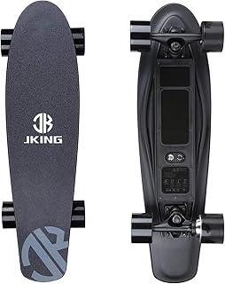 Electric Skateboard Electric Longboard with Remote Control Electric Skateboard,350W Hub-Motor,12.4 MPH Top Speed,5.2 Miles Range,3 Speeds Adjustment,12 Months Warranty
