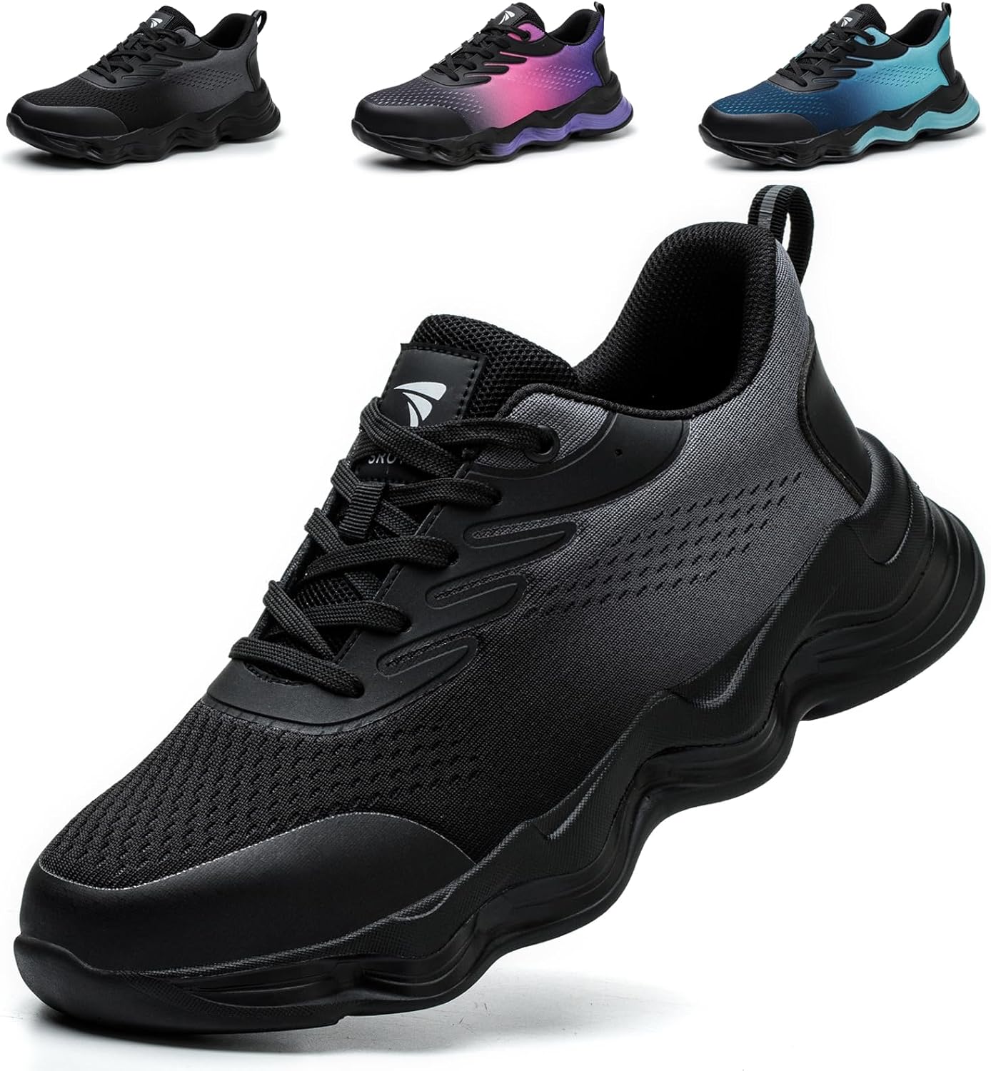 Safety Trainers Mens Womens Steel Toe Cap Trainers Lightweight Safety Shoes Comfortable Breathable Work Shoes