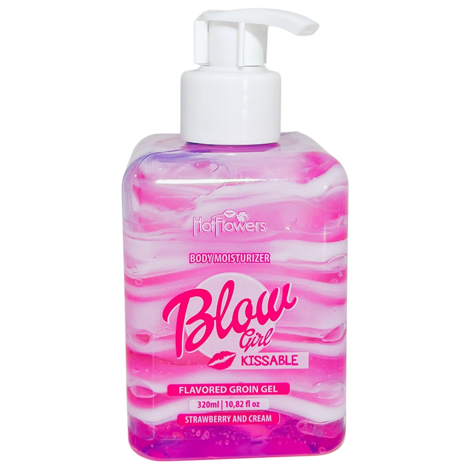 Blow Girl Lickable Moisturizing Lotion – Strawberry & Cream Flavored Body Moisturizer – Softens & Hydrates Skin – 320ml (10.82 fl oz)