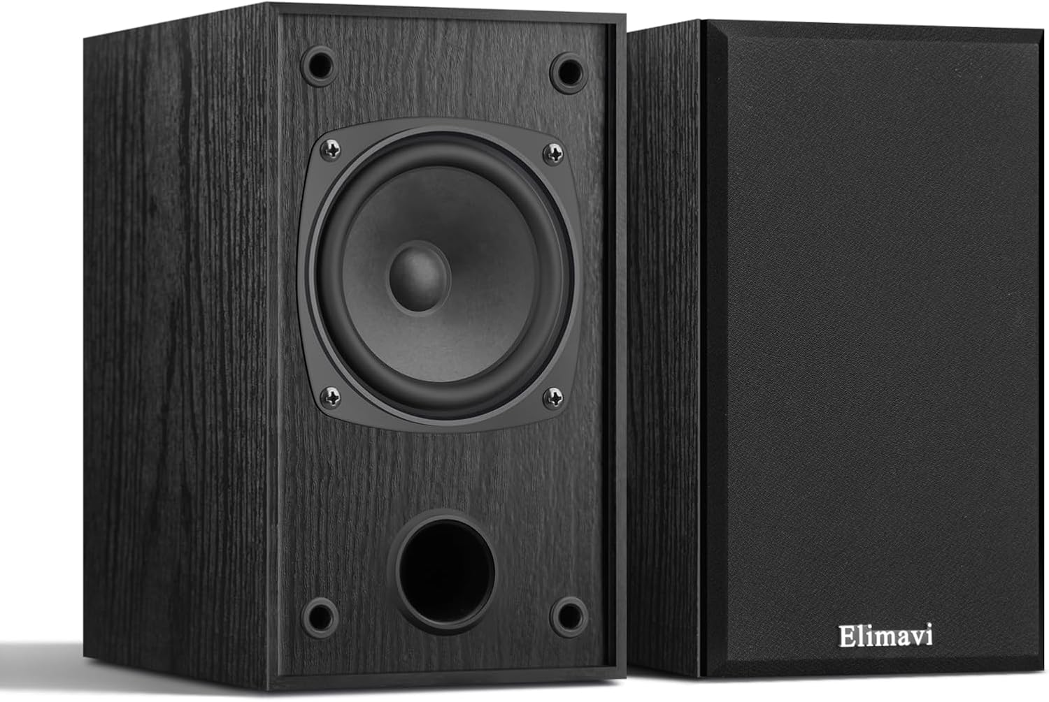 30W*2 Passive Bookshelf Speakers for Record Players and Home Theater Systems, Midrange and High-Frequency Stereo Speakers, Indoor Rear Surround Speakers, Requires a Receiver or Amplifier,Black