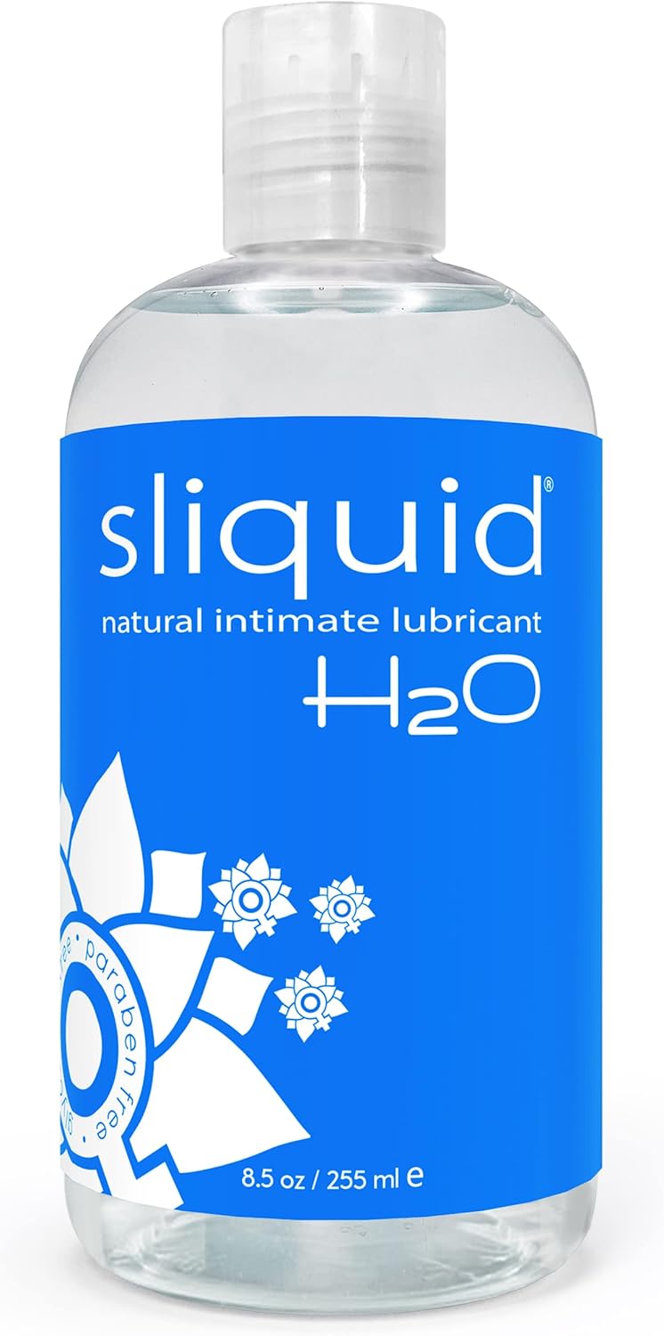 Sliquid H2O Water Based Lube, No Fragrance or Taste, Natural Lube Women, Stain Free, 8.5 Fl Oz