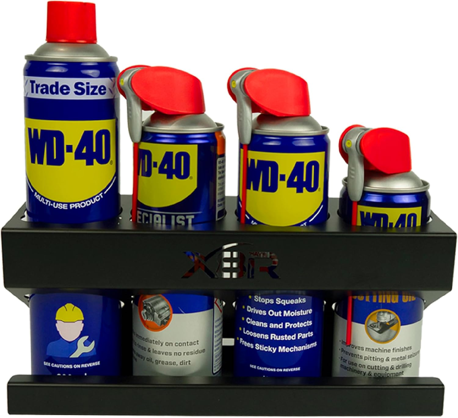 WD40 Double TT Lubricant Spray Can Holder Bracket Straws Trade Van Mount Steel
