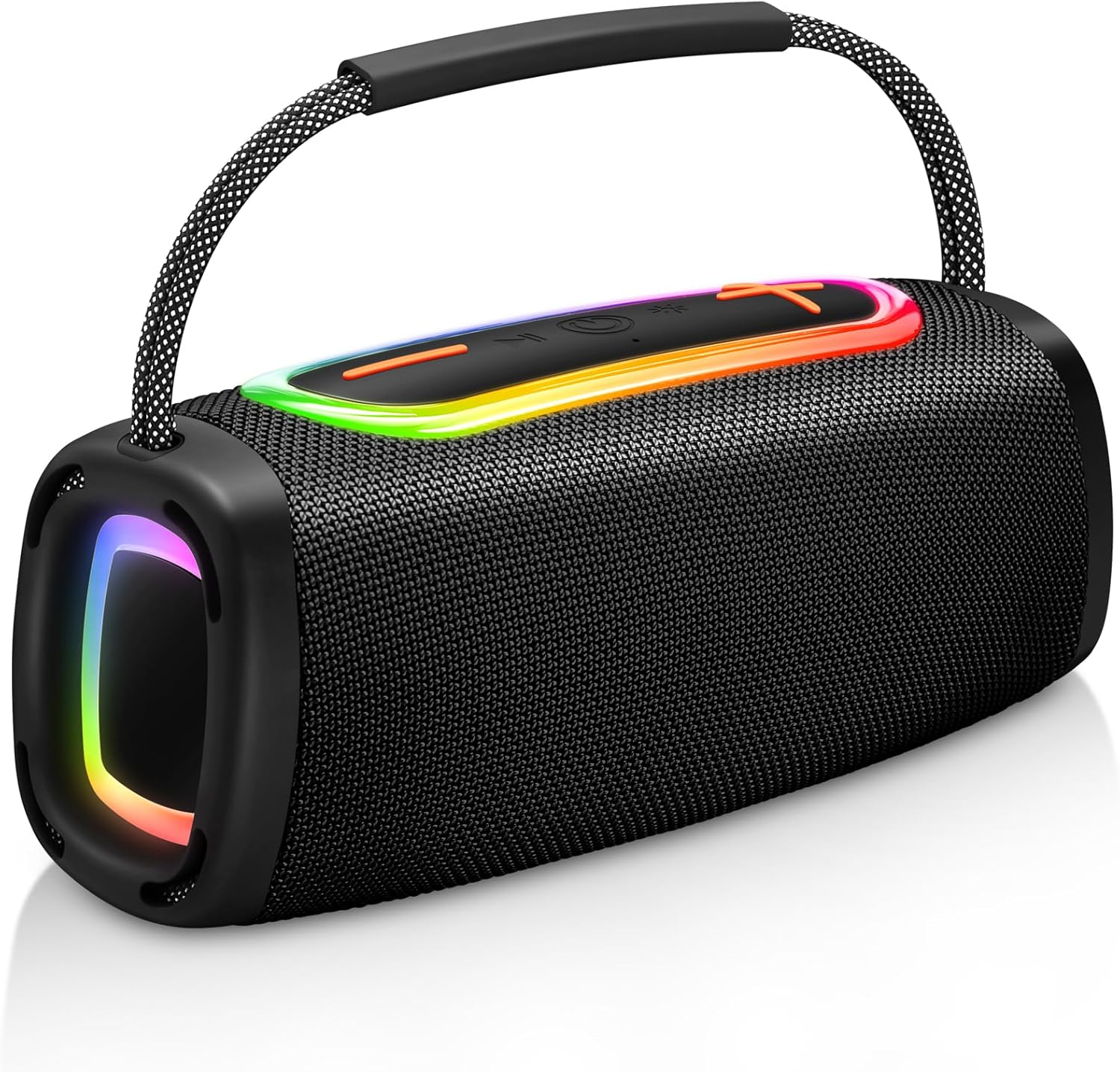 Portable Bluetooth Speaker, 66MM Speaker Diameter, Punchy Bass &Clear Treble, BT5.3, IP6 Waterproof Wireless Pairing Speakers with RGB Multi-Color Rhythm Lights for Outdoor/Party/Beach as Gift