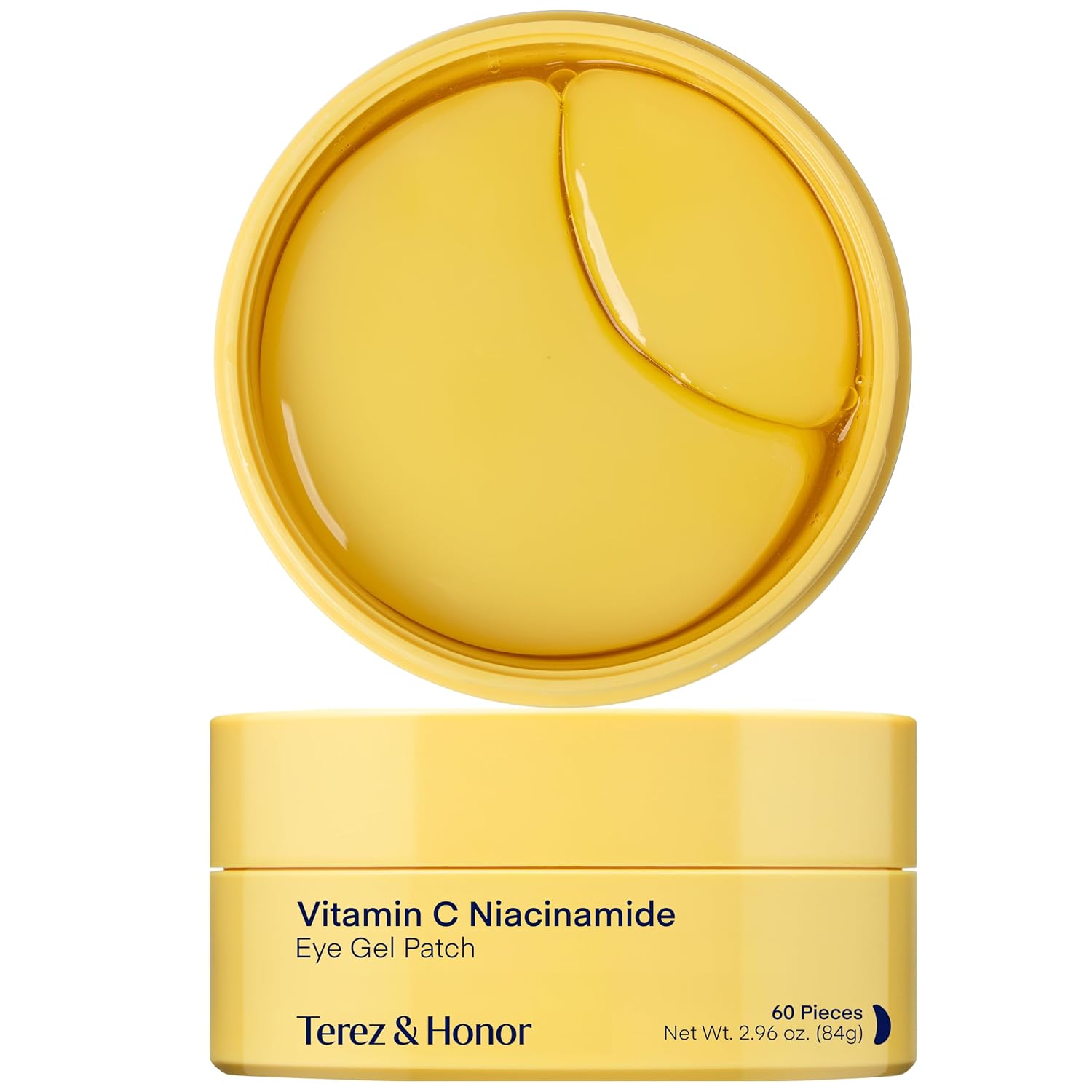 Terez & Honor Vitamin C Eye Patches - 60 Pcs Korean Brightening & Hydrating Under Eye Masks with Tranexamic Acid, Hyaluronic Acid - Dark Circles, Puffiness & Wrinkle Hydrogel Pads, Vegan, No Fragrance