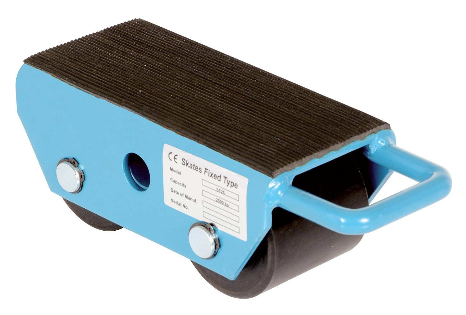 Vestil FMS-2.5 Steel Fixed Machinery Skates 10-3/4 In. x 4-3/4 In. x 4 In. 5,000 Lb. Capacity Blue