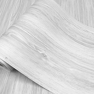 Wood Grain Peel and Stick Floor Tiles – 11.8” Width, Full Roll Length of 394" – Versatile Design for Any Space, Light Color Self Adhesive Vinyl Flooring, Waterproof and Non-Slip Features