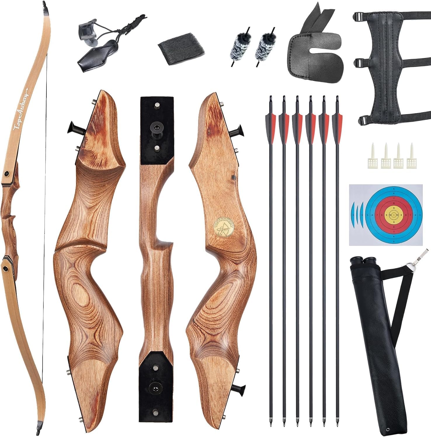 TOPARCHERY 60 inch Recurve Bow and Arrow Set for Adult & Beginner