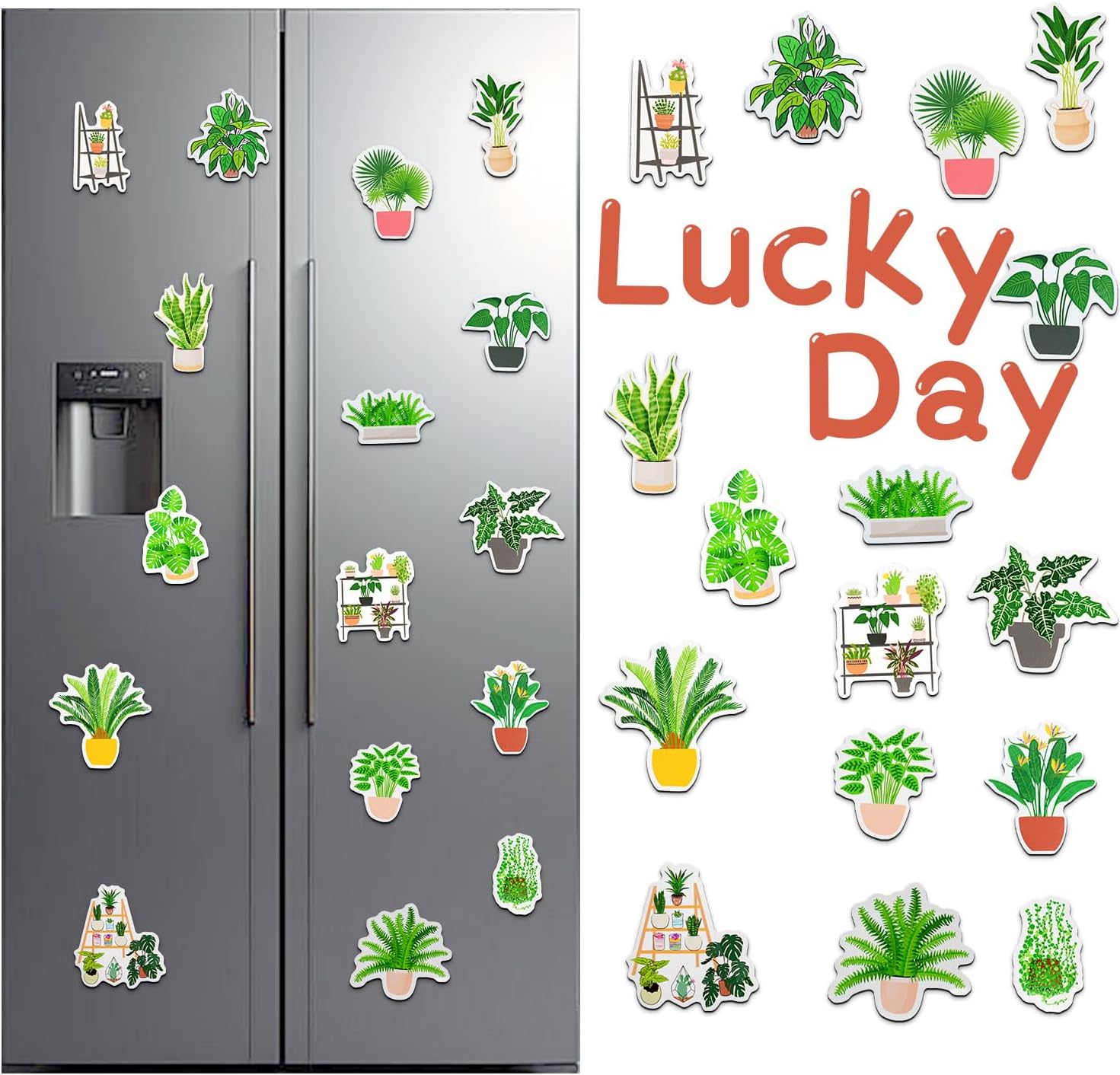 16 Pcs Plant Fridge Magnets, CT136 Cute Succulent Magnets, Office School Whiteboard Magnet, Green Vibrant Decoration for Plant Lover Gifts