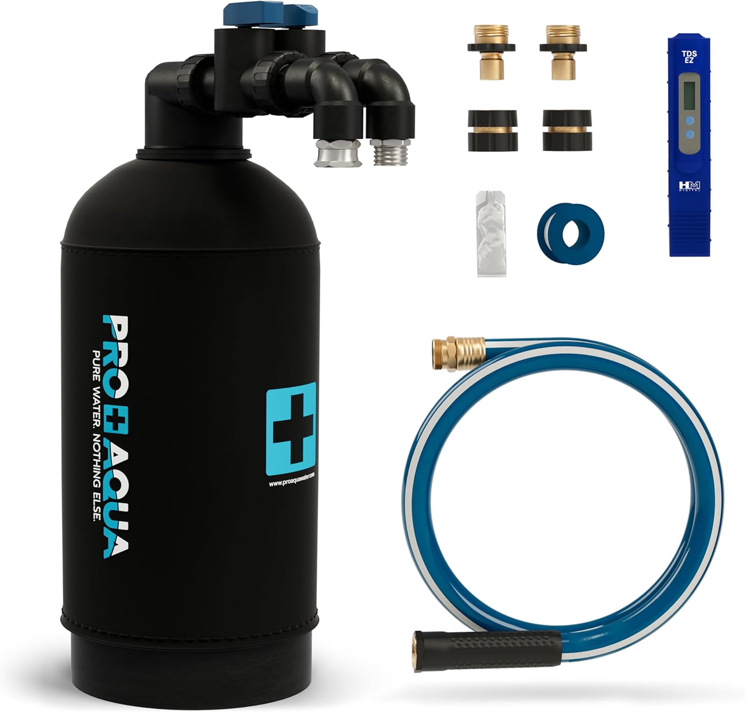 PRO+AQUA RinseMaster Lite | Portable Spotless 2,000 Gallon Deionizer Spot-Free System for Car & RV Wash, Auto Detailing, High Capacity Spotless Rinse for All Vehicles, Trailers, Motorcycles, Boats