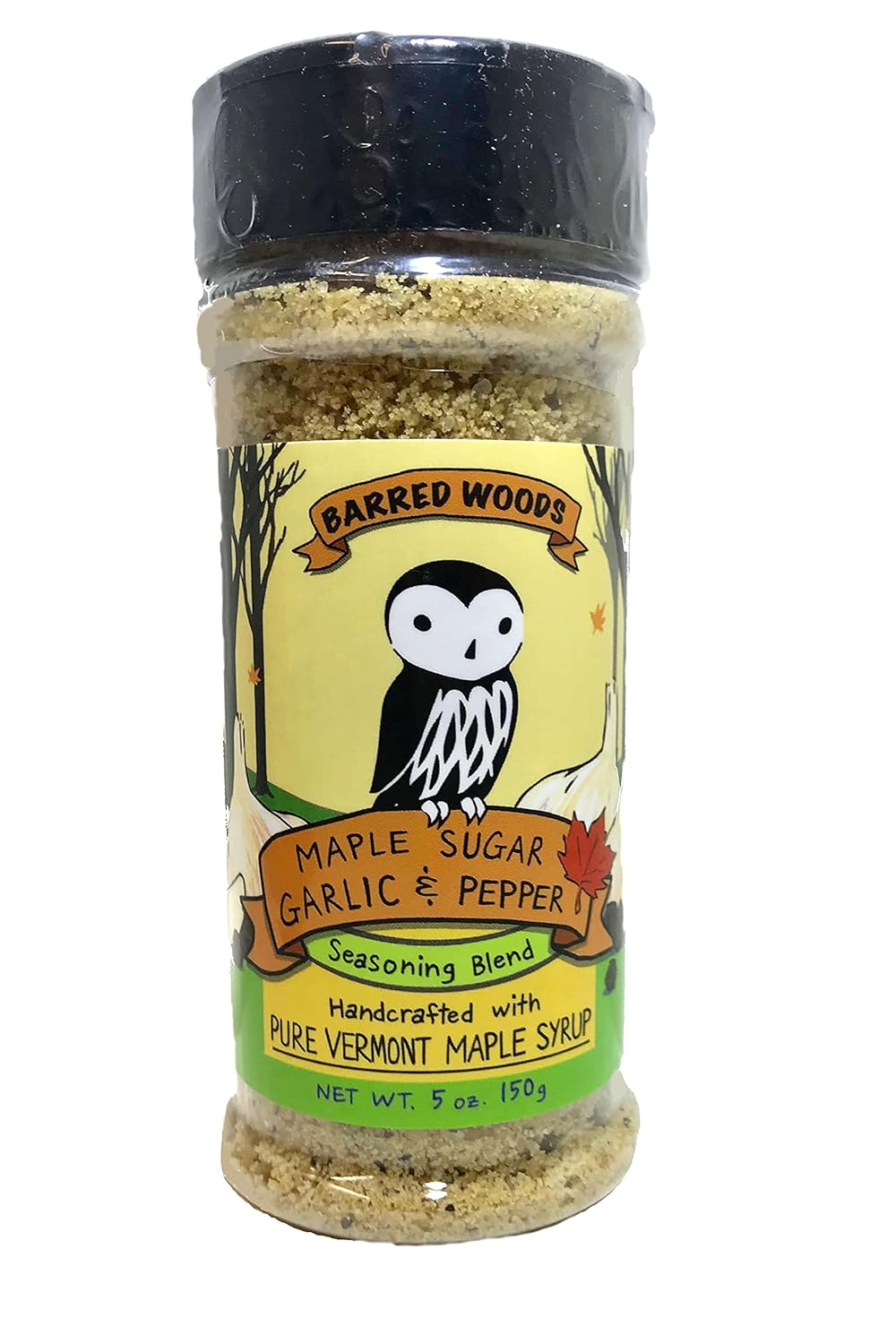 Maple Sugar Garlic Pepper - 5 oz Jar - Perfect Maple Seasoning - Barred Woods Maple