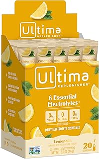 Ultima Replenisher New Formula Lemonade (20 Count Stickpacks) Net WT. 2.5 OZ