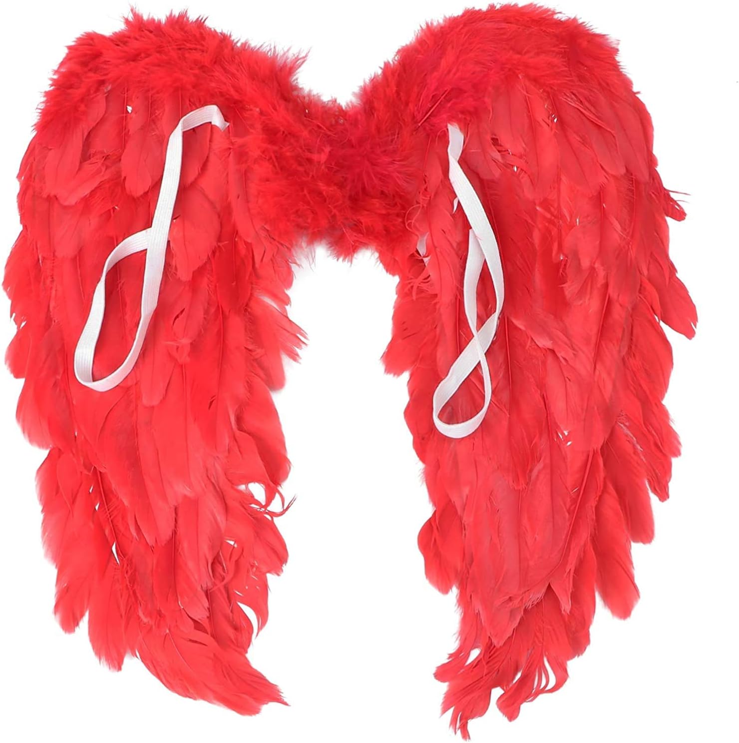 Feather Angel Wings Party Costume Fancy Dress Fairy Feather Wing Christmas Decorations - Red