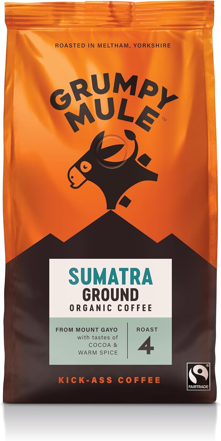 Grumpy Mule Organic Sumatra Ground Coffee 200g