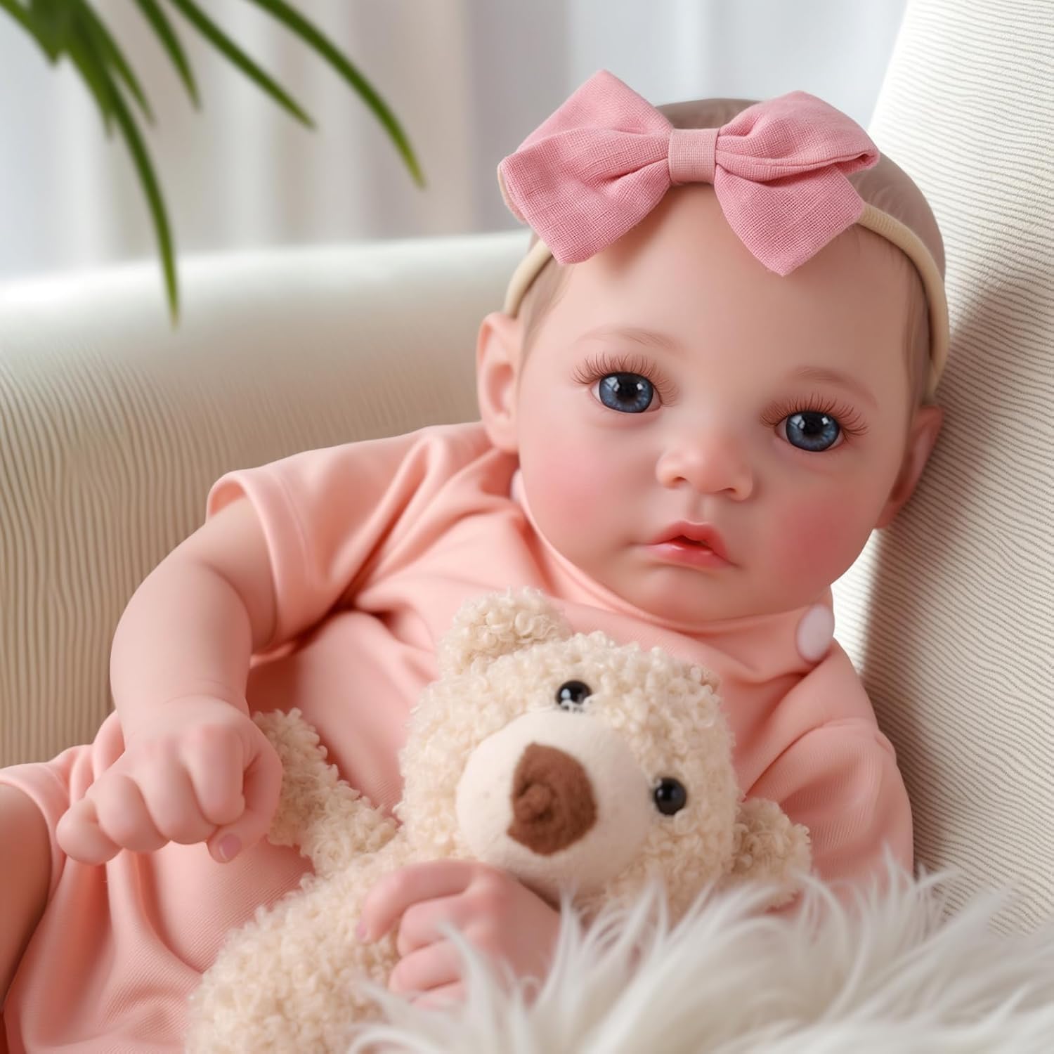 BABESIDE Lifelike Reborn Baby Doll Girl - 17 Inch Realistic Newborn Baby Dolls with Poseable Body, Real Life Baby Dolls with Accessories for 3+ Year Old Girls Gifts, Pretend Play, Collection