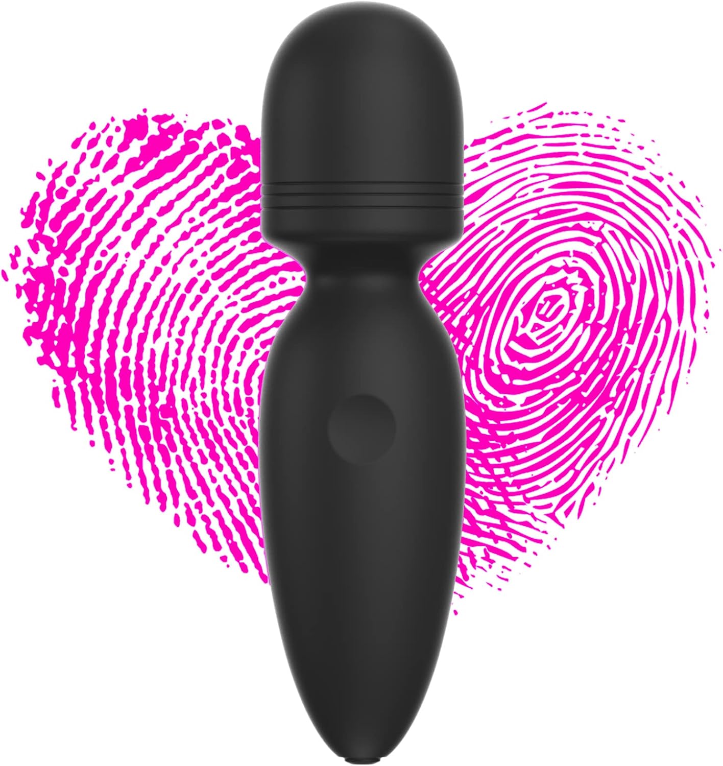 Mini Wand Massager,Small Cordless Handheld Massager with 10 Quiet Vibration Modes, Personal Handheld Rechargeable Massager for Neck Shoulder Back Body [4.35 * 1.18 inches]