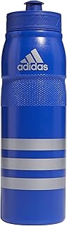 adidas 750 ML (28 oz) Stadium Refillable Plastic Sport Water Bottle, Bold Blue/Silver Metallic, One Size