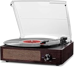 Vinyl Record Player Turntable with Built-in Bluetooth Receiver & 2 Stereo Speakers, 3 Speed 3 Size Portable Retro Record Player for Entertainment and Home Decoration