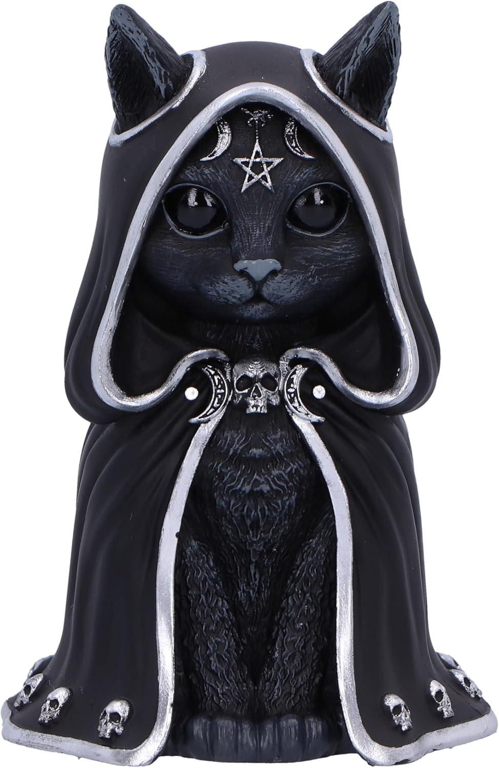 Nemesis Now Cult Cuties Zefur Figurine 10cm, Resin, Black, Cult Cuties™ Collectible Zefur Figure, Scarily Adorable Cat in Cloak, Spooky Cat Gift, Cast in the Finest Resin, Expertly Hand-Painted