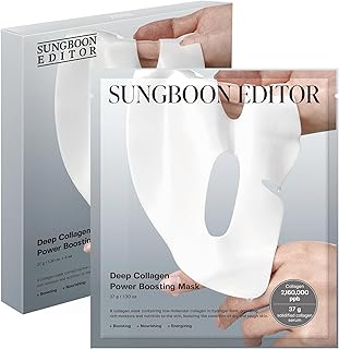Deep Collagen Overnight Mask 37gx4ea | The real collagen 2,160,000ppb | Facial Hydrogel Masks with low molecular weight collagen for elasticity, firming, and moisturizing
