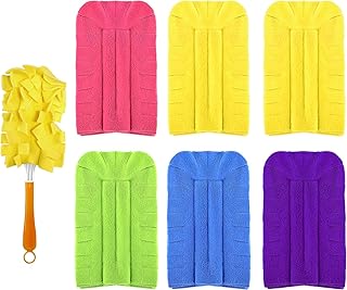 Duster Refill Compitable with Swiffer Duster Extended Handle - Reusable Heavy Duty Dusters Refills 360 for Swiffer Duster Handle & Super Extender Handle, 6 Pack (Handle is Not Included)